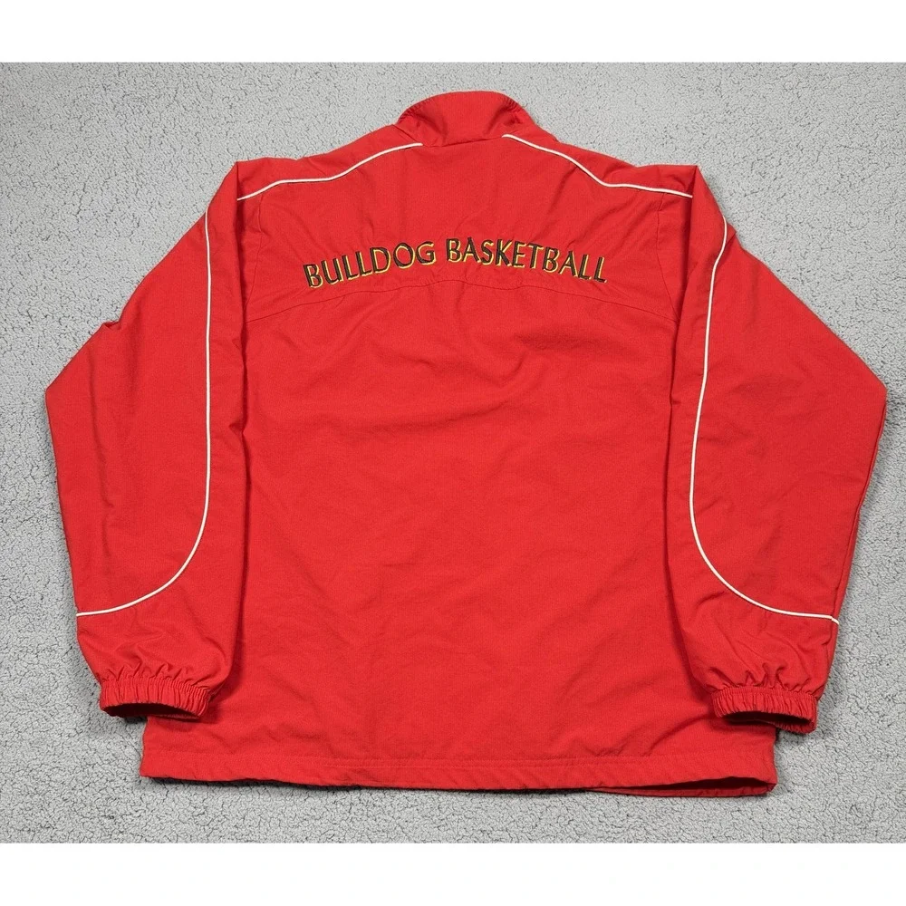 Nike Hemet Bulldogs Jacket Mens Large Red Basketball Full‎ Zip Warm Up Coat